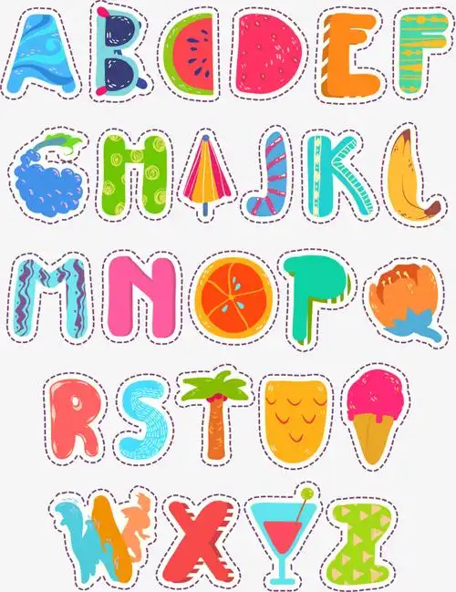 26个创意高清英文字母png元素-快图网-免费png图片免抠png高清背景素