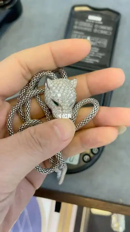 卡地亚原钻豹子头项链公价8603可过中检