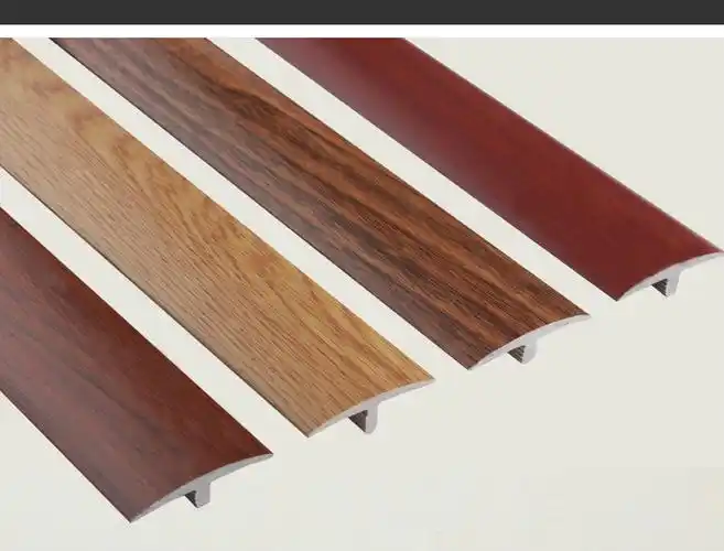 门口压条过门槛条扣条pvc实木地板收边条接缝t字型木纹平扣条 红木色