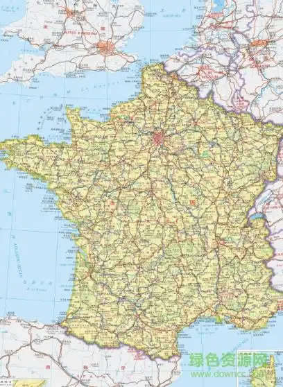 法国地图高清中文版