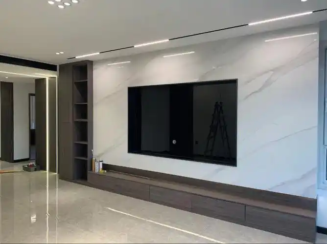 电视墙现代简约无主灯