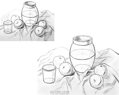 rh-14-237 木鱼 临摹组合静物组合—素描速写静物提高训练