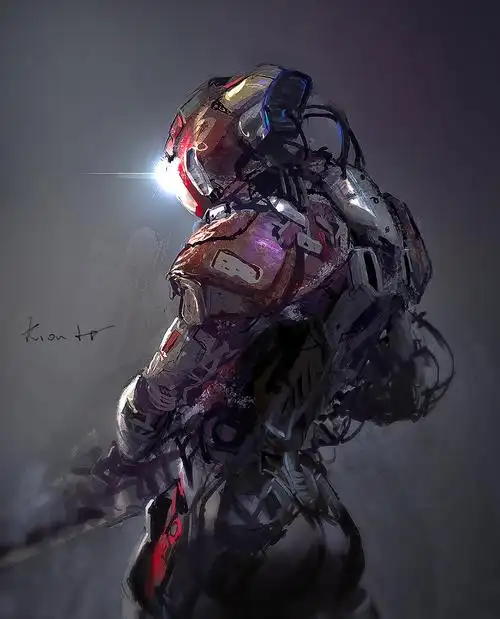 科幻类战士的概念涂鸦