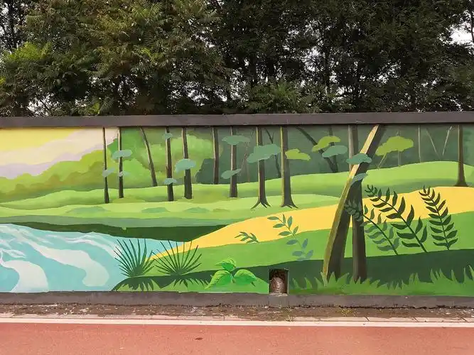 墙体彩绘 文化墙 墙绘3d画立体画