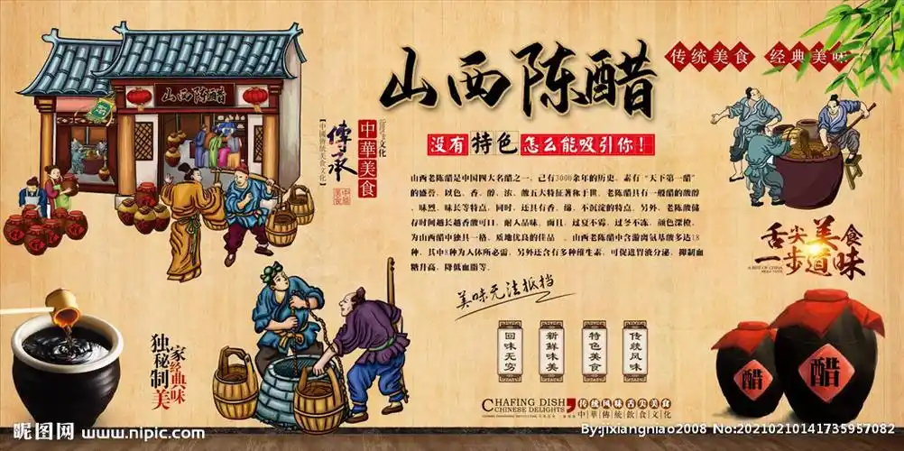 山西陈醋背景墙