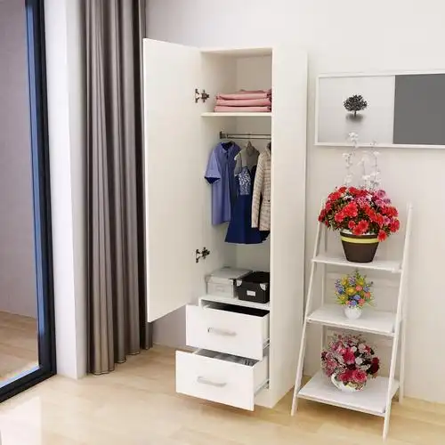 简易衣柜单门儿童柜卧室多功能衣橱立柜阳台储物柜简约小木柜子