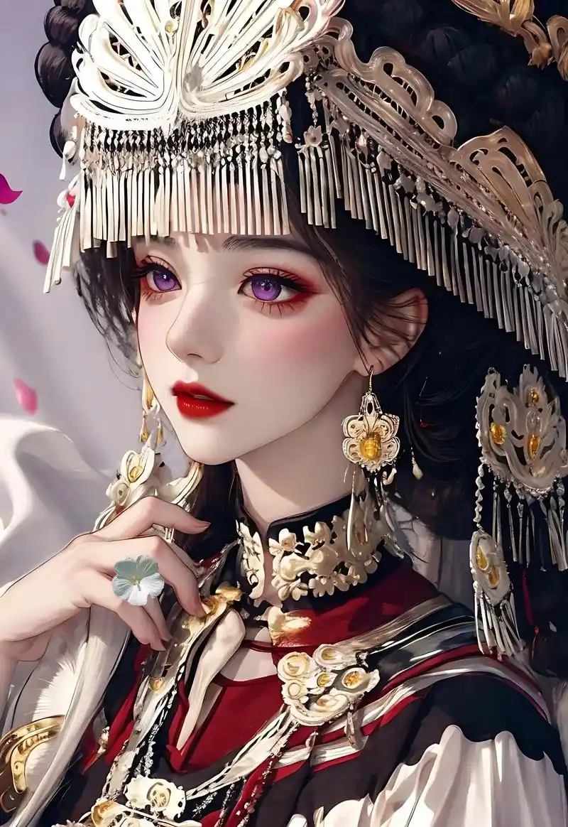 绚丽民族风 彝族小姐姐带你杀出重围#图文伙伴计划 #壁纸 # - 抖音