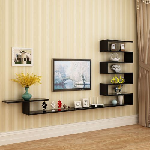 壁挂式电视柜客厅墙上吊柜壁柜悬挂小户型机顶盒架现代装饰柜墙柜