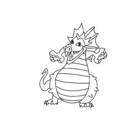 恶魔多龙简笔画