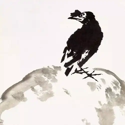 萧朗画八哥,精彩!