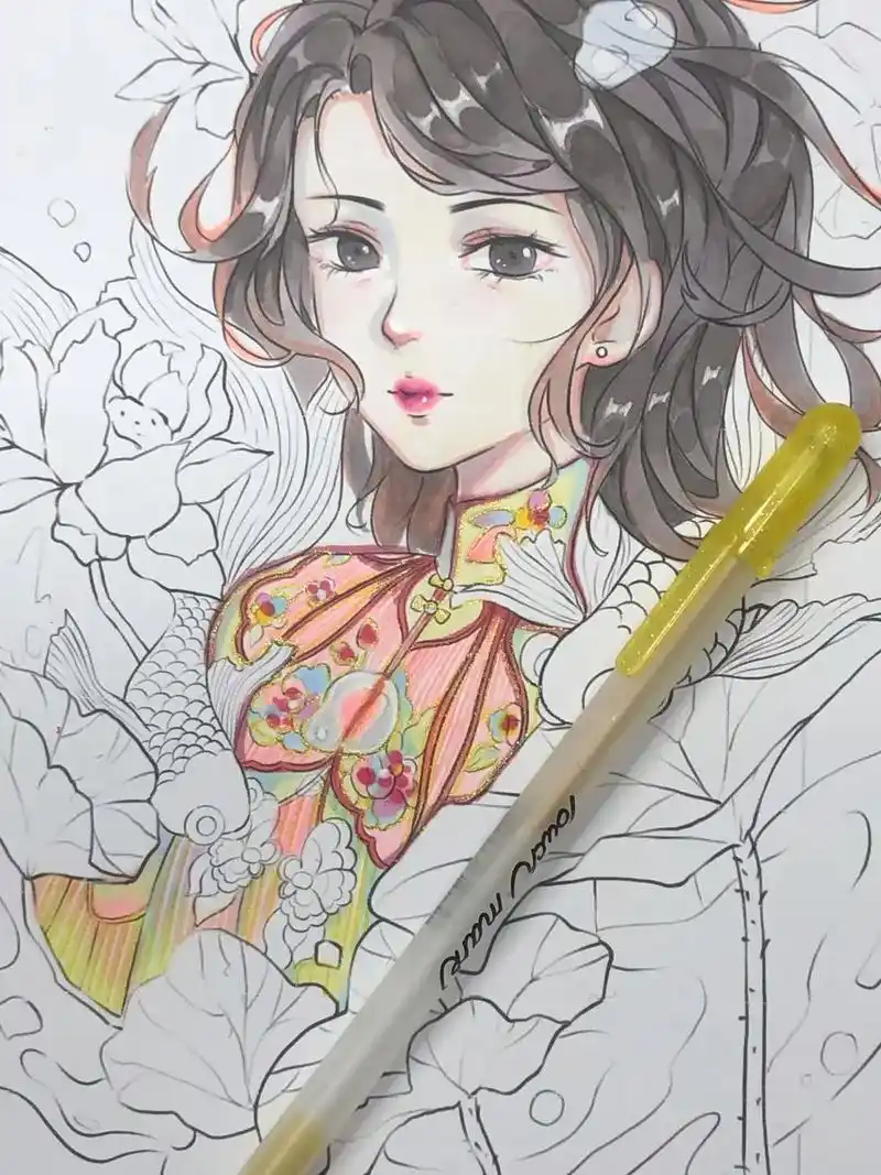 马克笔作品细节处理的好马克笔也能画出唯美作品