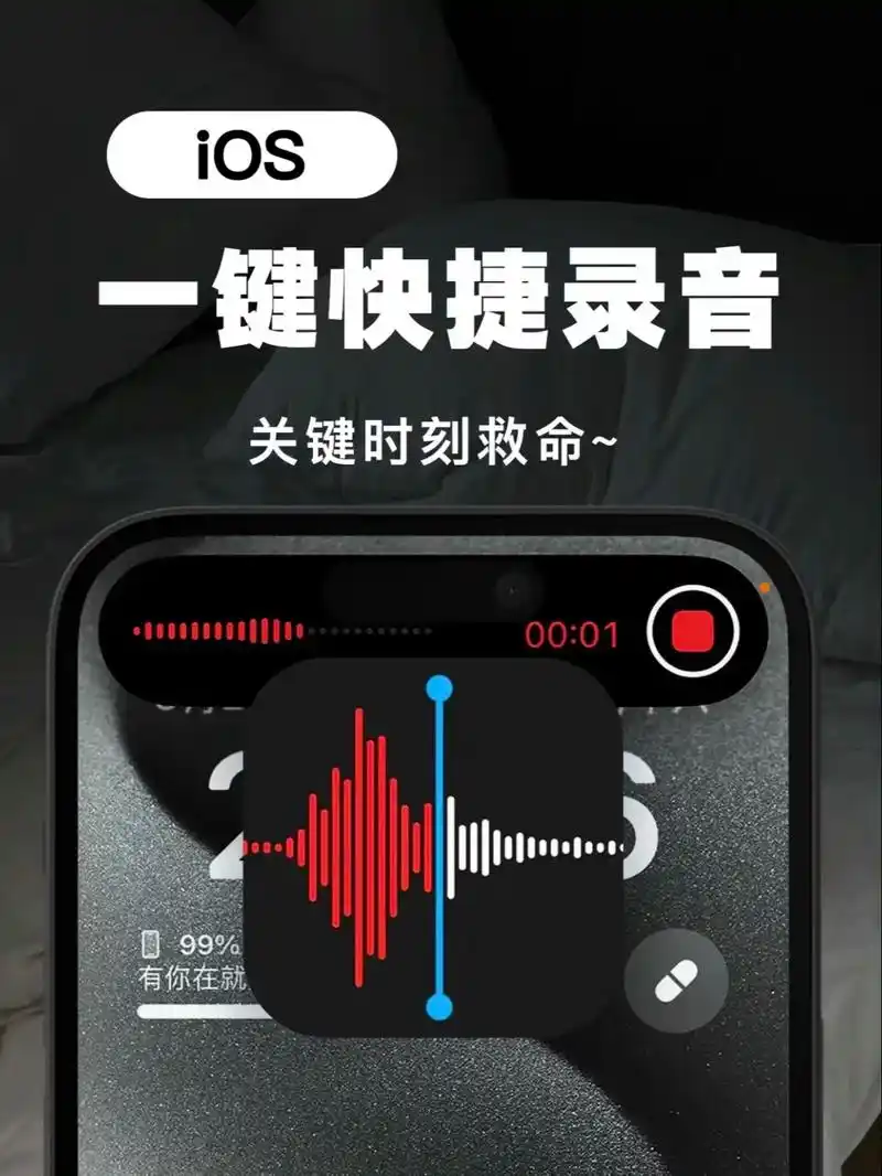 iphone上能救急的一键录音方式!