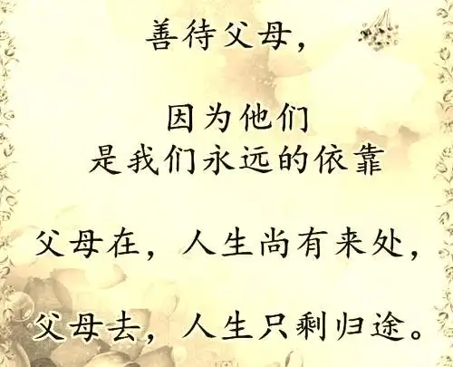 对母亲的养育之恩的经典句子感恩爸妈养育之恩的经典句子