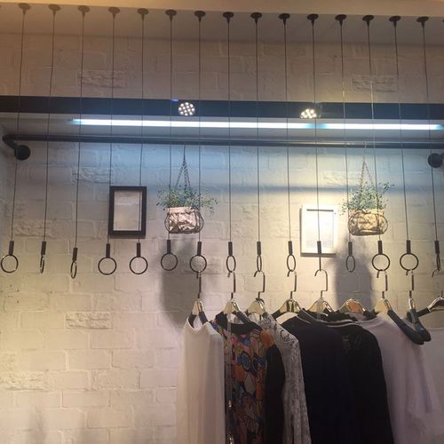 服装店装修展示衣架道具 钢丝吊环 服装吊环吊挂 钢圈吊钟顶码