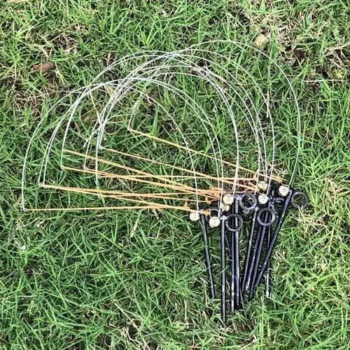 野外竹鸟鸡神器地电煤竹野绳白面水鸡毛鸡扩音器黑色钢丝脖排绳钢野丝