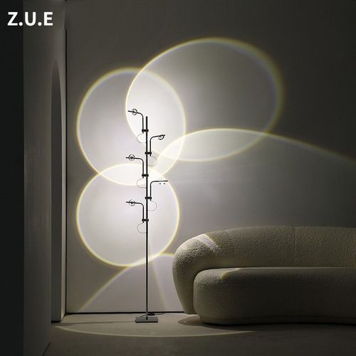 光影灯 北欧投影灯日落氛围台灯ins风客厅灯卧室包豪斯五头落地灯