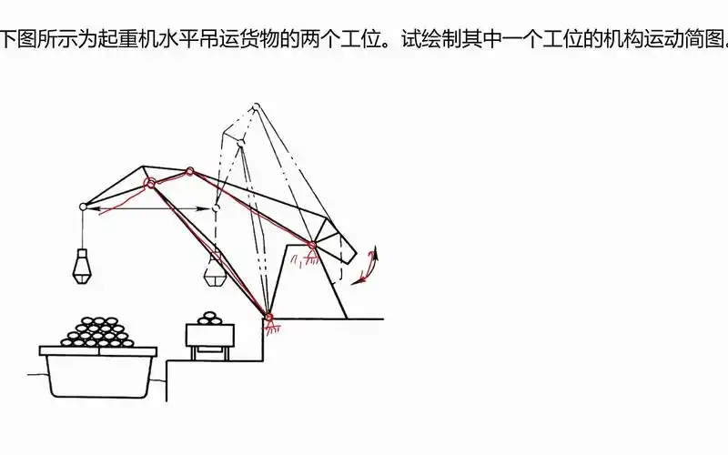 机构运动简图-起重机