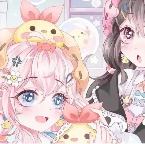 闺蜜头像粉蓝配对(闺蜜头像一蓝一粉一左一右)-星座时间-71星座网