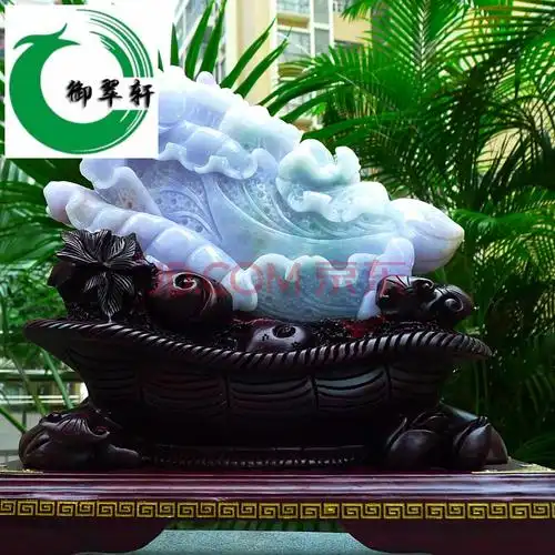 缅甸天然翡翠a货白菜摆件百财财源滚滚来 翡翠摆件 送礼 8.10斤