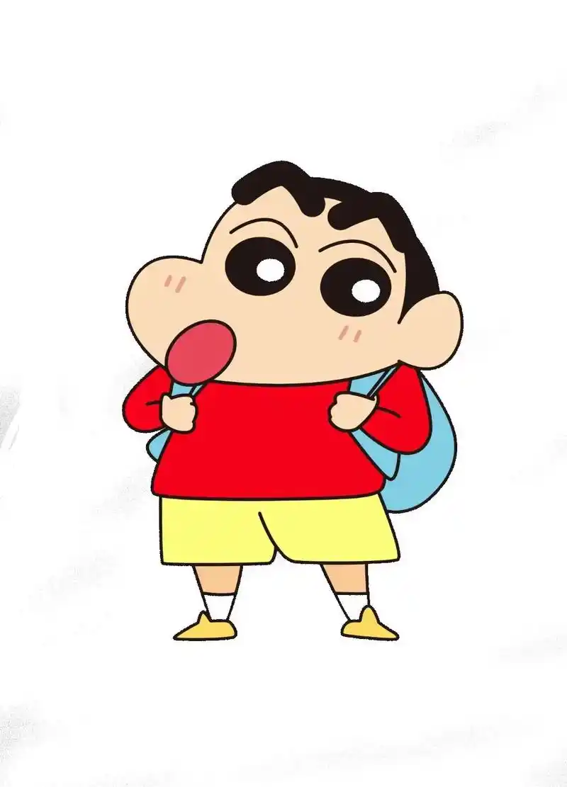 敲可爱的蜡笔小新简笔画儿童画教程.