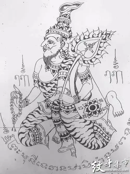 泰国刺符纹身,泰国刺符纹身手稿,泰国刺符纹身手稿图案