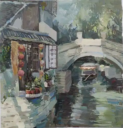 四川艺术职业学院艺术设计系2018级苏州甪直古镇风景色彩写生优秀作品