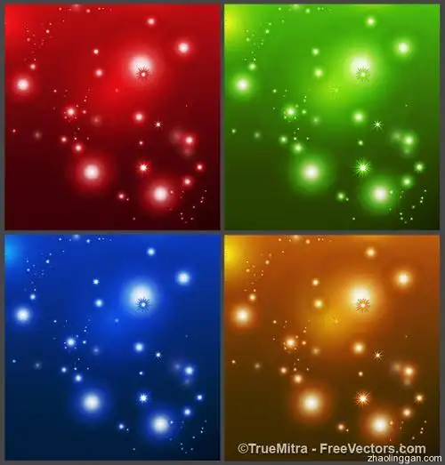 四款荧光闪烁的背景 免费矢量图片ai文件分图层下载素材