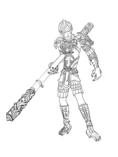 齐天大圣大圣归来简笔画