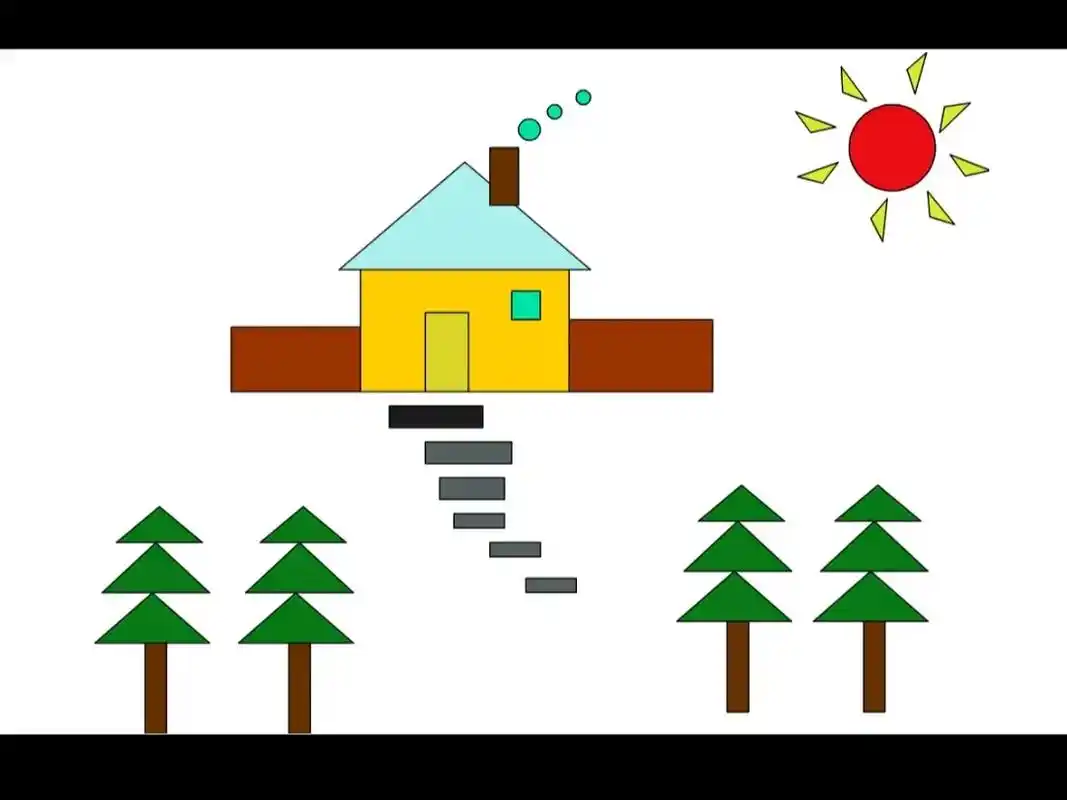 小朋友用圆形长方形正方形拼图案 - 抖音