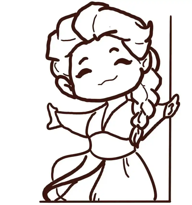 艾莎.超级简单一学就会的艾莎公主#简笔画 #跟着抖音学画画  - 抖音