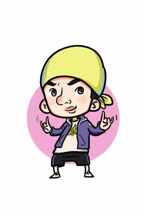 跑男卡通简笔画