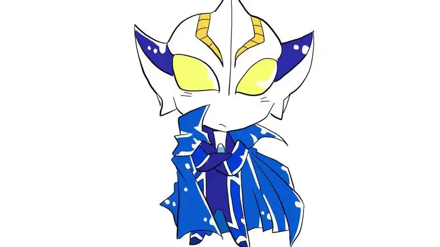 可爱的q版希卡利奥特曼儿童亲子简笔画