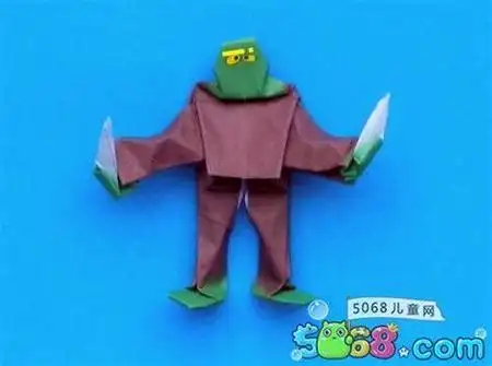 立体人物折纸僵尸