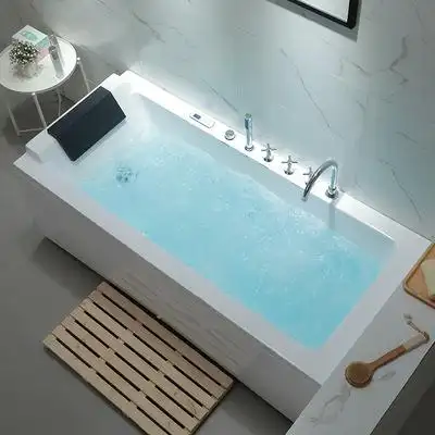 浴盆普通浴缸抢券活动仅剩00:00:00家用浴缸成人小户型亚克力独立式