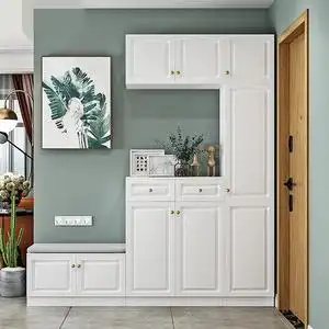 进门鞋柜可坐一体靠墙储物柜家用门口简约收纳柜入户玄关柜门厅柜