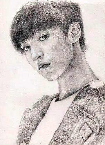 [米鹿画画]素描~王俊凯