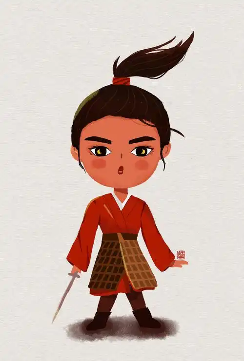 每日一画/古风q版练习②(花木兰)