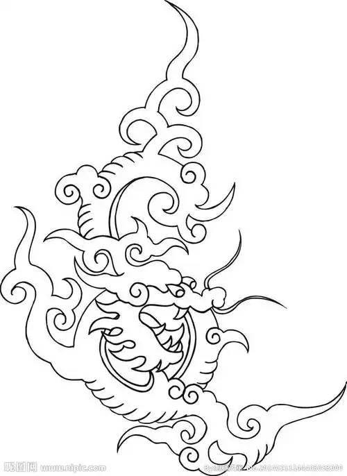白描龙图片