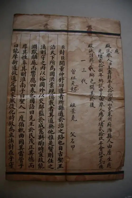 这是不是传说中清末状元王寿彭的殿试卷?