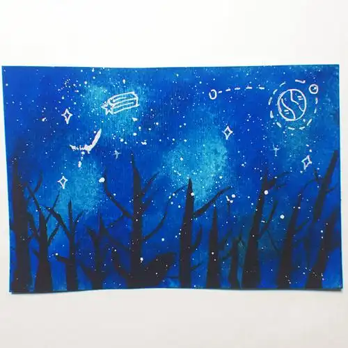 水彩星空