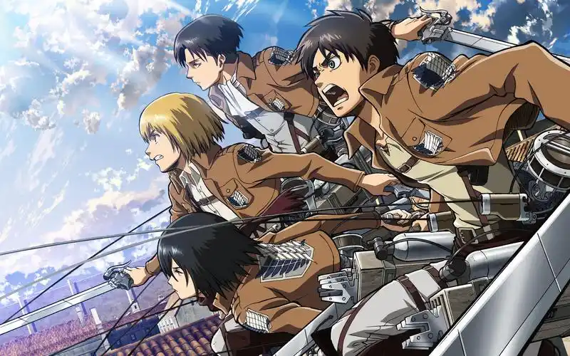 进击的巨人主角桌面壁纸 进击的巨人,动漫壁纸,三笠·阿克曼,艾伦·耶