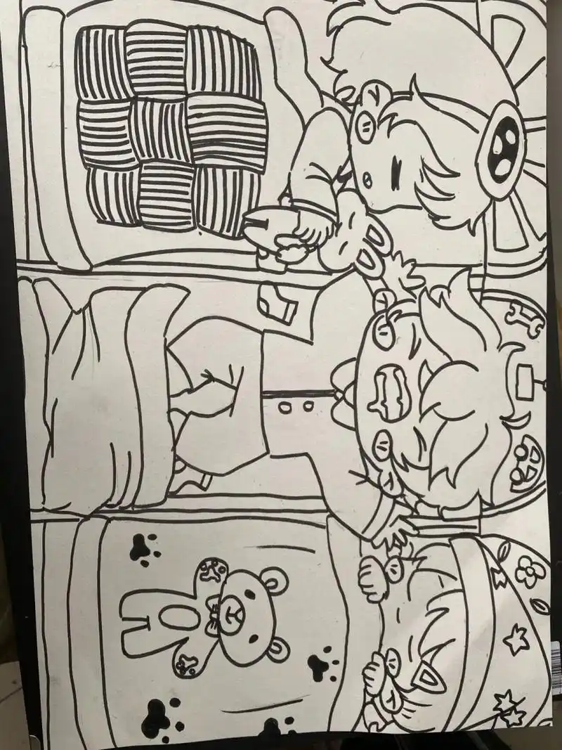 幼儿主题画《午睡时分》