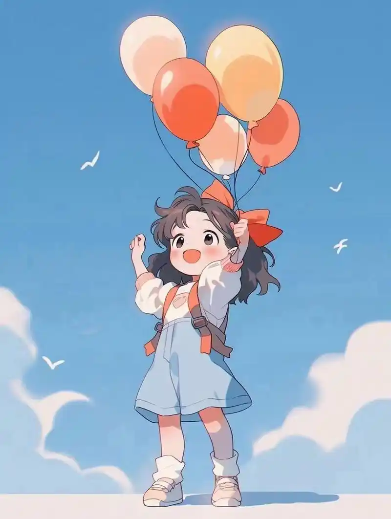 可爱风|卡通气球女孩头像