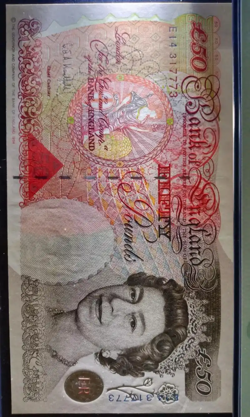 1994英格兰银行50镑,g. e. a. kentfiel - 抖音