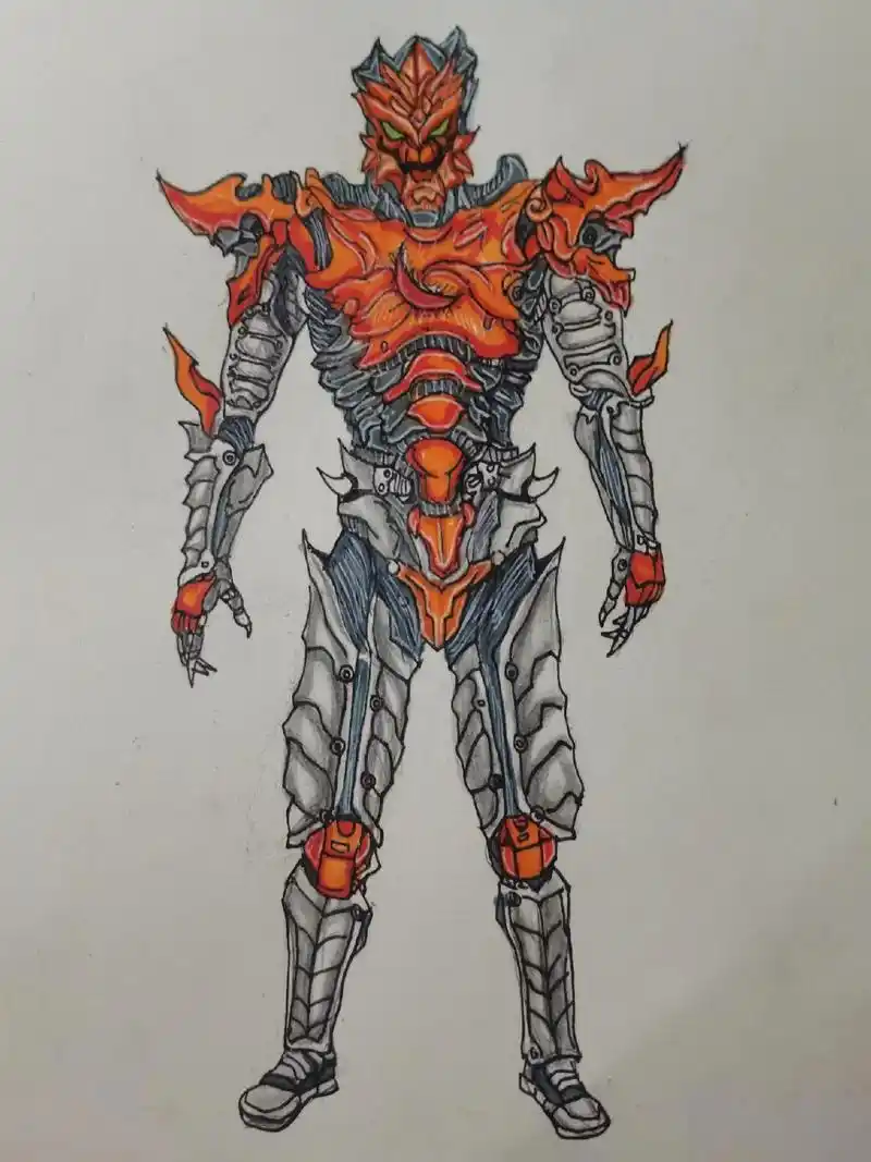 伽古拉魔人形态(重绘版).这次腿应该不会短了吧.#特摄剧 # - 抖音