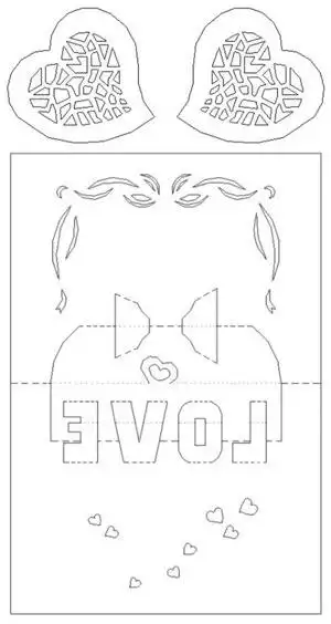 爱心贺卡剪纸教程图解