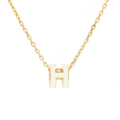 【买手代购】hermes爱马仕mini pop h项链迷你款女士项链h珐琅椭圆