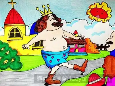 怎么画皇帝的新装