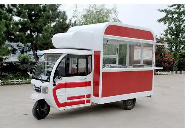 小吃车多功能餐车流动早餐车快餐车房车小推车三轮车摆摊车 图纸设计