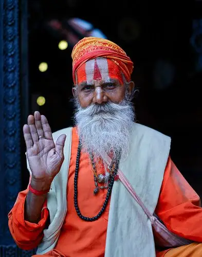 尼泊尔,巴德岗.一个苦行僧,成了我的朋友.